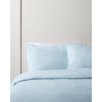Clipped Dot Duvet Set Blue Super King