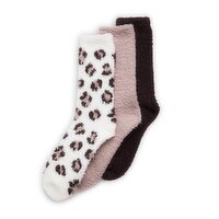 Women's Fluffy Socks - Pack Of 3 Animal 4-8