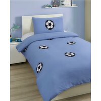 Tufted Football Duvet Set Denim Double