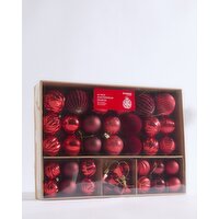 Shatterproof Baubles - Pack of 40 Red
