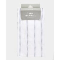 Tea Towels - Pack Of 4 Blue