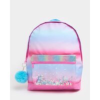 Ombre Glitter School Bag Pink 