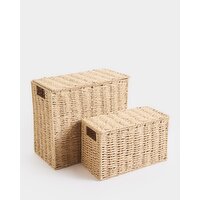 Paris Woven Storage Basket Natural L