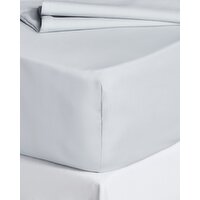 Luxury Percale Fitted Sheet 180 Thread Count - Single Grey Single