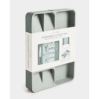 Extendable Cutlery Organiser Grey