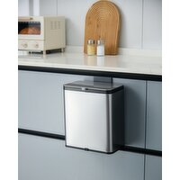 3L Compost Bin With Hanging Rack Silver 