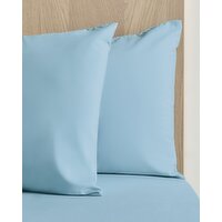 Luxury Percale Standard Pillowcase - Pack Of 2 Light-Blue 