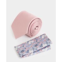 Tie And Pocket Square Set Pink