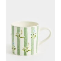 Stripe Floral Mug Green