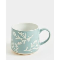 Wax Flower Mug Blue