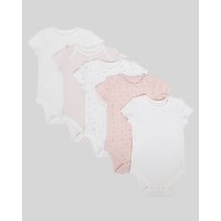 Cotton Short-Sleeved Bodysuits Light-Pink 3-6 Mths