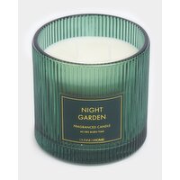 Night Garden Ribbed Candle Dark-Green