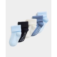 Baby Tot Socks - Pack Of 5 Blue 3-5.5