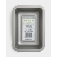 Air Fryer Mini Deep Dish - Pack Of 2 Silver