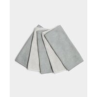 Microfibre Cloths - Pack Of 5 Silver 