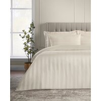 Luxury Stripe Duvet Cover Ivory Single