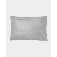 Luxury Stripe Oxford Pillowcase - Pack Of 2 Silver 