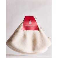 Faux Fur Christmas Tree Skirt Cream