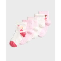Baby Design Socks - Pack of 5 Baby-Pink 3-5.5