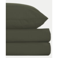 Soft Touch Microfibre Fitted Sheet Green Single