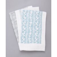 Printed Tea Towels - Pack Of 3 Pastels 