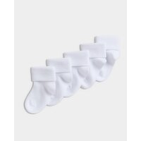 Baby Tot Socks - Pack Of 5 White 9-12