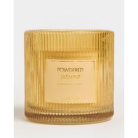 Ribbed Candle Powdered Jasmine Yellow 