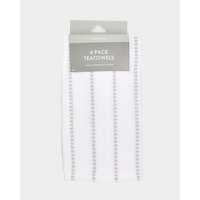 Tea Towels - Pack Of 4 Beige 