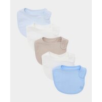 Cotton Rich Terry Bib - Pack Of 5 Light-Blue