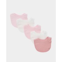 Cotton Rich Terry Bib - Pack Of 5 Light-Pink