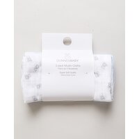 Muslin Cloths - Pack Of 3 Blue