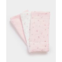 Muslin Cloths - Pack Of 3 Light-Pink 