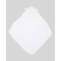 Bear Hooded Towel White