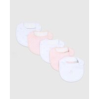 Floral Bibs - Pack Of 5 Baby-Pink