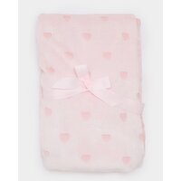 Heart Soft Blanket Light-Pink