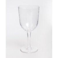 Clear Hammered Wine Glass Clear 