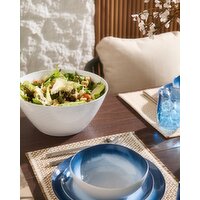 Hammered White Serving Bowl White 