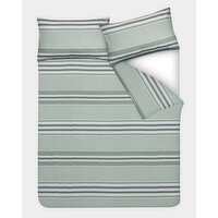 Stripe Duvet Set Green King Size