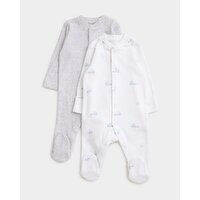 Train Sleepsuit - Pack Of 2 Multi 3-6 Mths