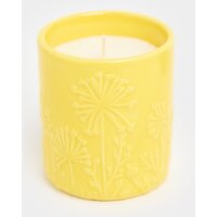 Ceramic Citronella Candle Yellow 