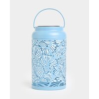 Solar LED Leaf Lantern Blue 