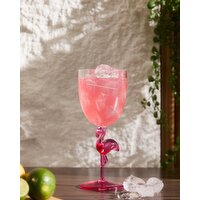 Flamingo Wine Glass Clear