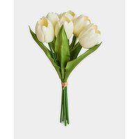Faux Tulip Bunch Ivory