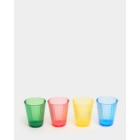 Multicolour Ribbed Tumblers - Pack Of 4 Multi