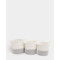 Woven Rope Basket Grey M