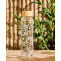 Glass Water Bottle Print 