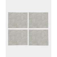 Rectangular Stitch Placemats - Pack Of 4 Silver