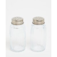 Glass Salt And Pepper Shakers - 2 Pieces Clear 