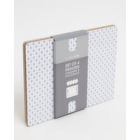 Placemat And Coaster Set - Pack Of 4 Duck-Egg 