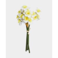 Faux Daffodil Bunch White